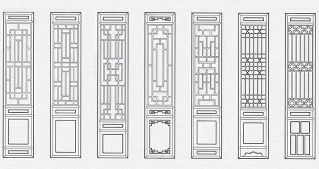 甘谷常用中式仿古花窗图案隔断设计图